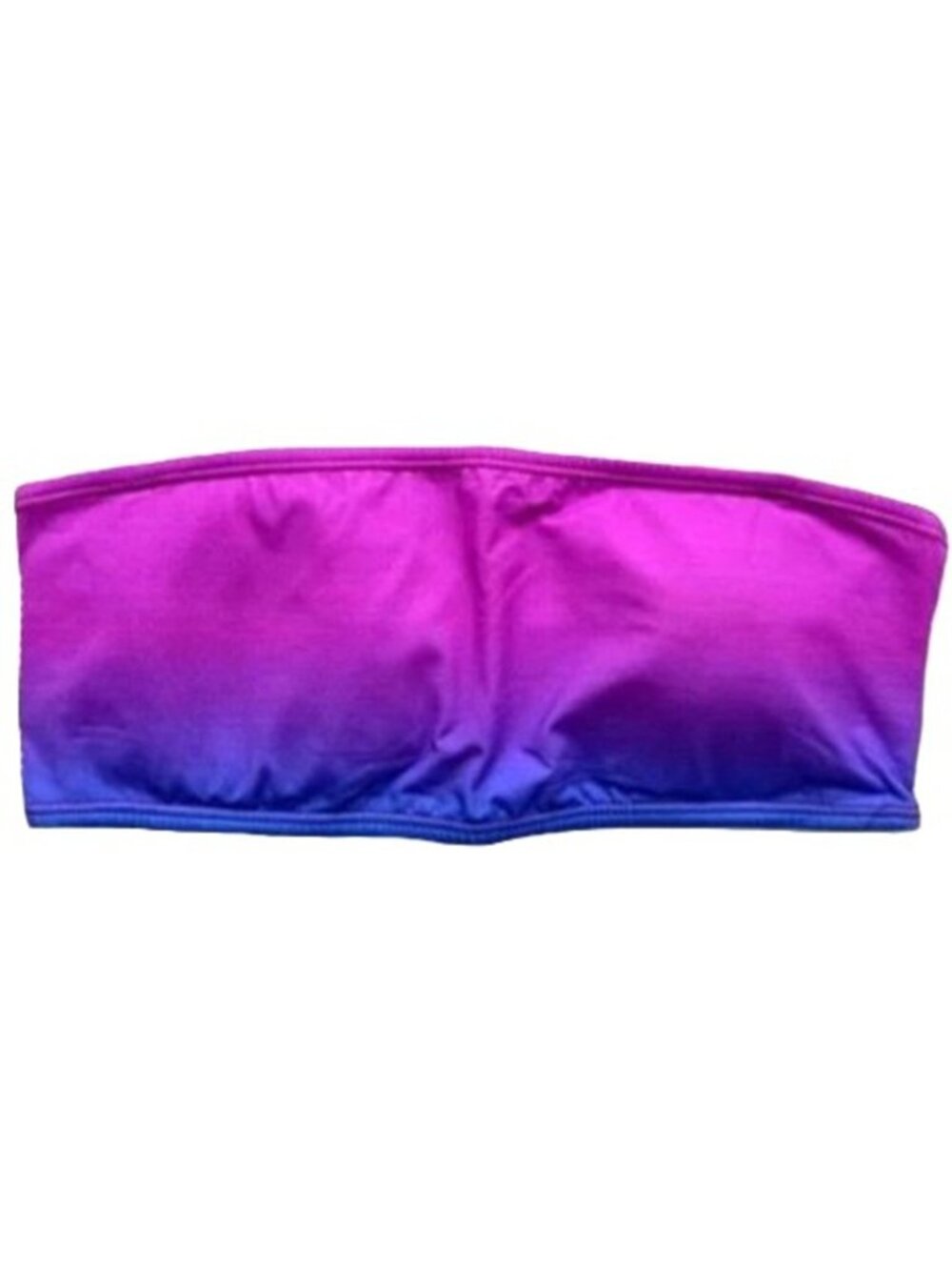 PilyQ Swim Ombre Bikini Top Purple Straps Lightly Padded OMP-366B Size Medium